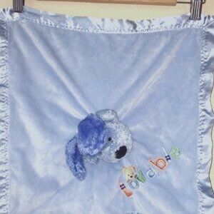 carters baby LOVABLE blue puppy security snuggle blanket toy